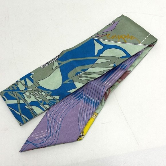 HERMES bottle ship Twilly Scarf silk Multicolore - Picture 1 of 16